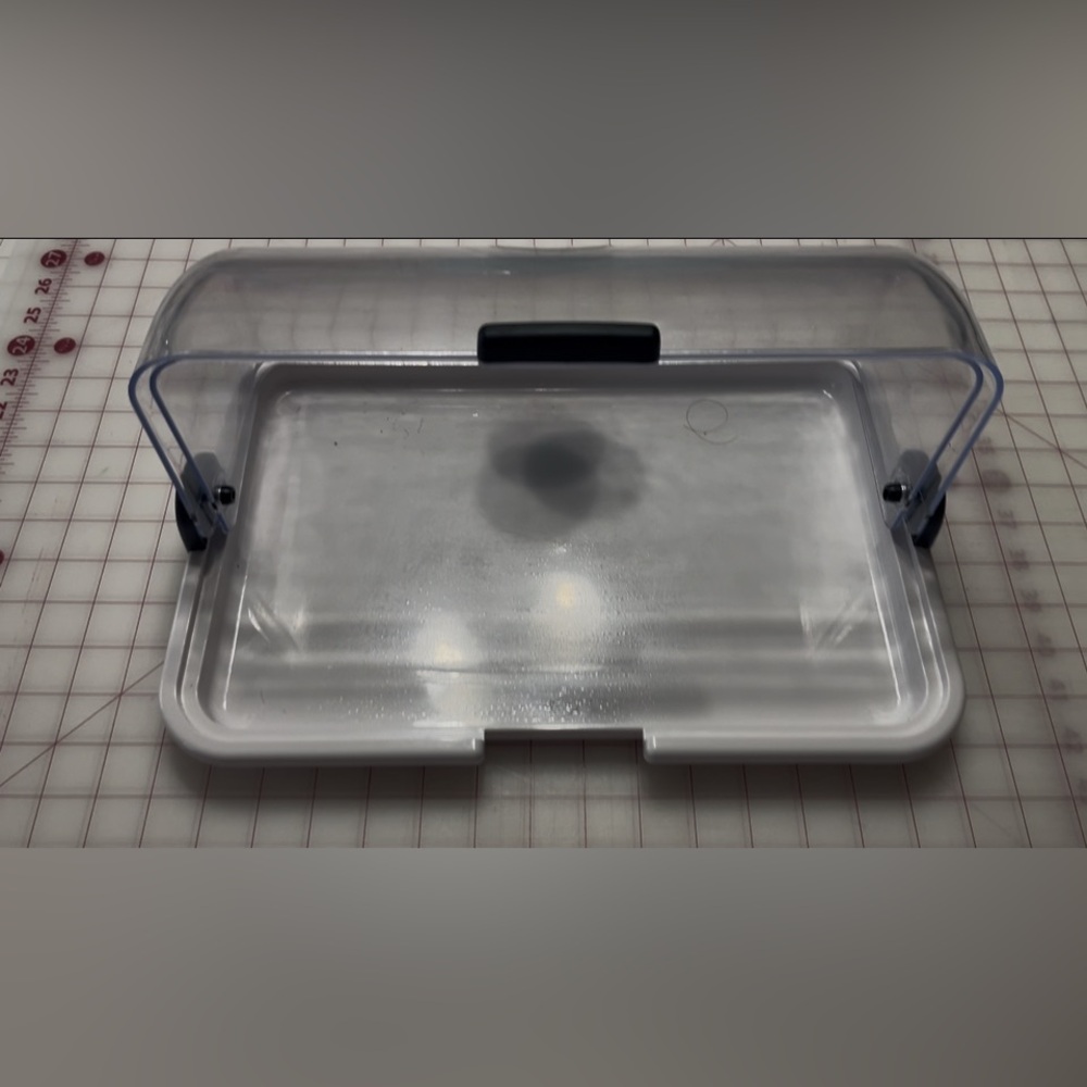 Clear and White Food Storage Container